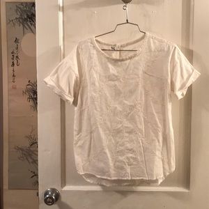 Gap Kids white eyelet shirt